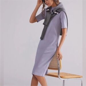 Anthropologie Daily Practice Lavender Midi Bodycon T-shirt dress